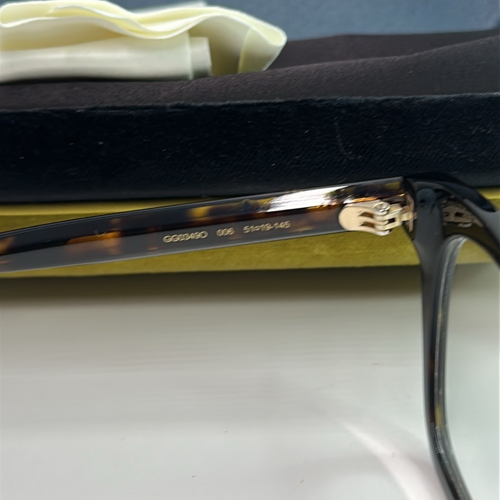 NEW Gucci Women’s Brown/Tortoise Eyeglasses GG0349O 006 - Picture 11 of 11